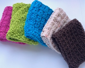 Hand knit cotton dish cloths